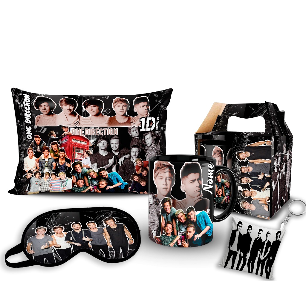 Caneca Grupo One Direction + Kit personalizado com Nome em Oferta na Shopee