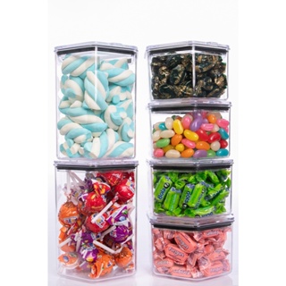 Kit 6 Potes Herméticos Sextavado Lançamento. em Oferta na Shopee