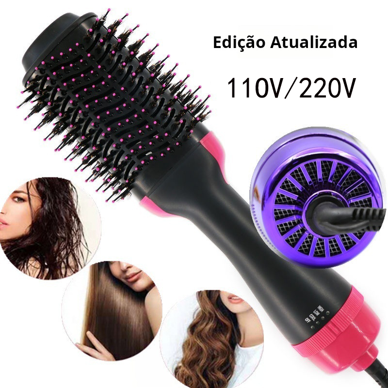 Escova de Cabelo Secadora de Cabelo 110v/220v Alisador Elétrica Quente Prancha Alisadora de Cabelo - Miniatura 3