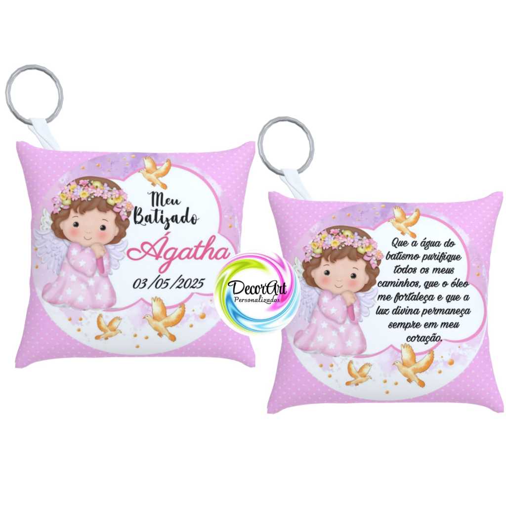 20 Almochaveiros lembrancinhas batizado batismo personalizados