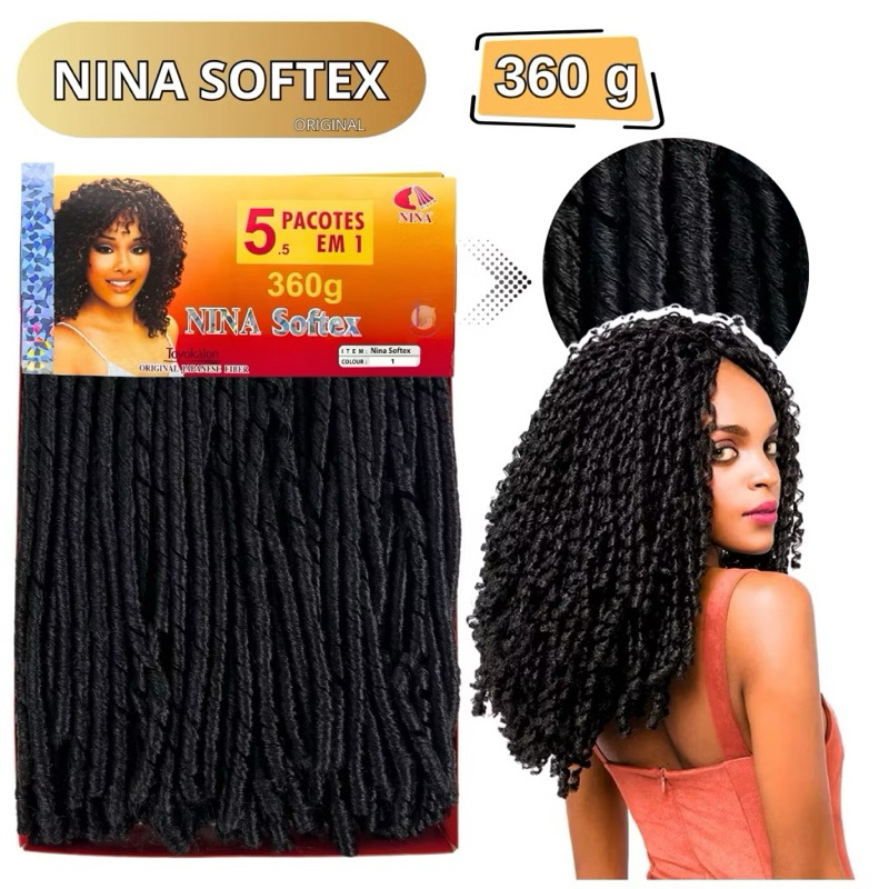 Cacho Sintético tipo Dread 360g 5x1 Nina Softex