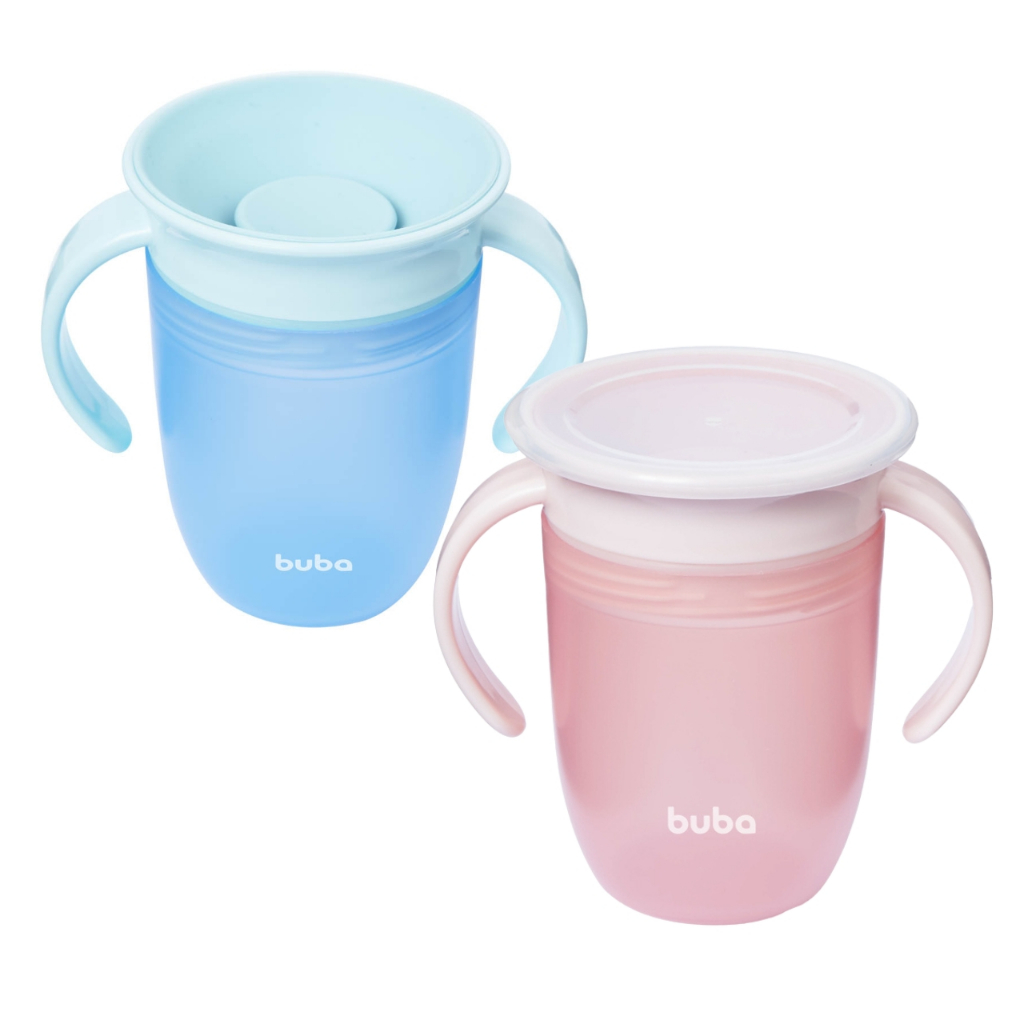 Copo 360 para Bebê Buba Antivazamento Copo de Treinamento Introdução Alimentar em Oferta na Shopee
