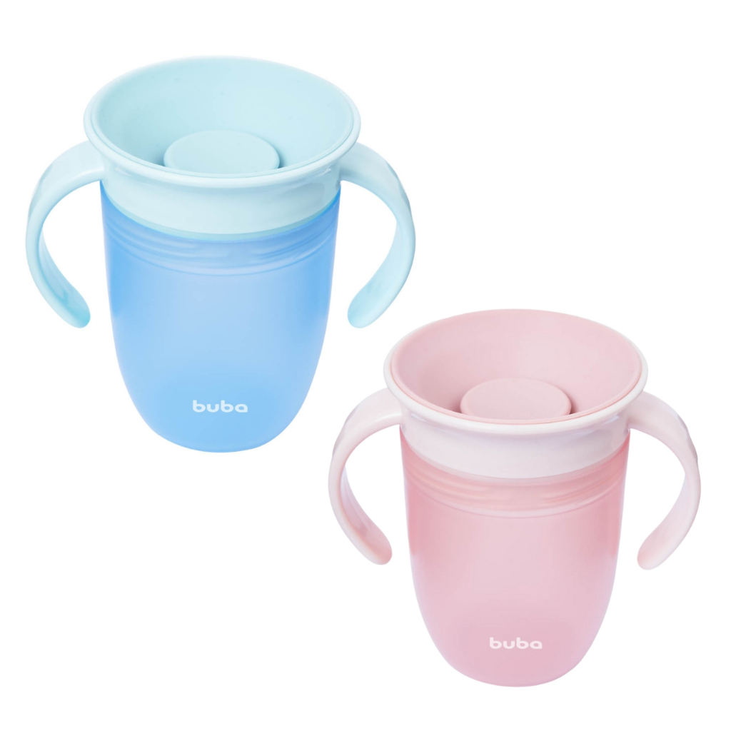Copo 360 para Bebê Buba Antivazamento Copo de Treinamento Introdução Alimentar