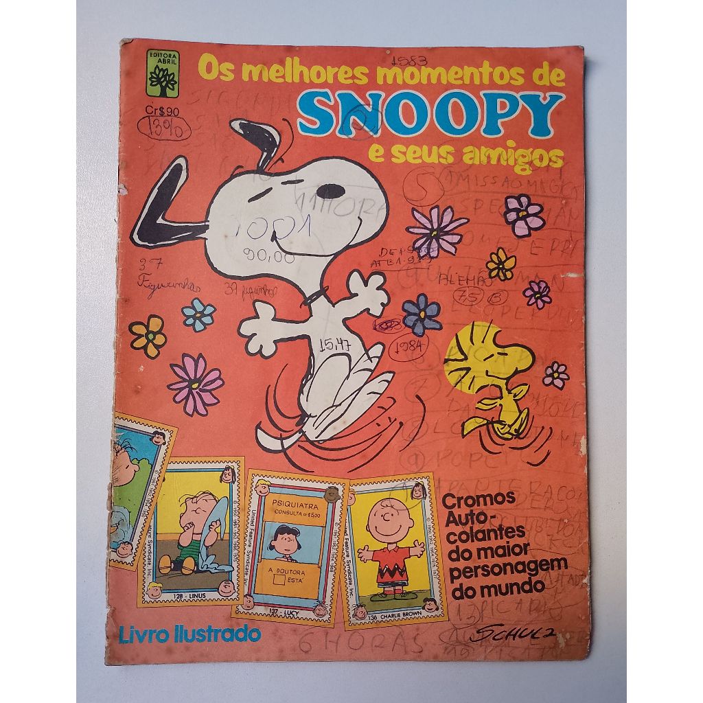 Álbum de Figurinhas - Snoopy e seus amigos - Incompleto - Usado
