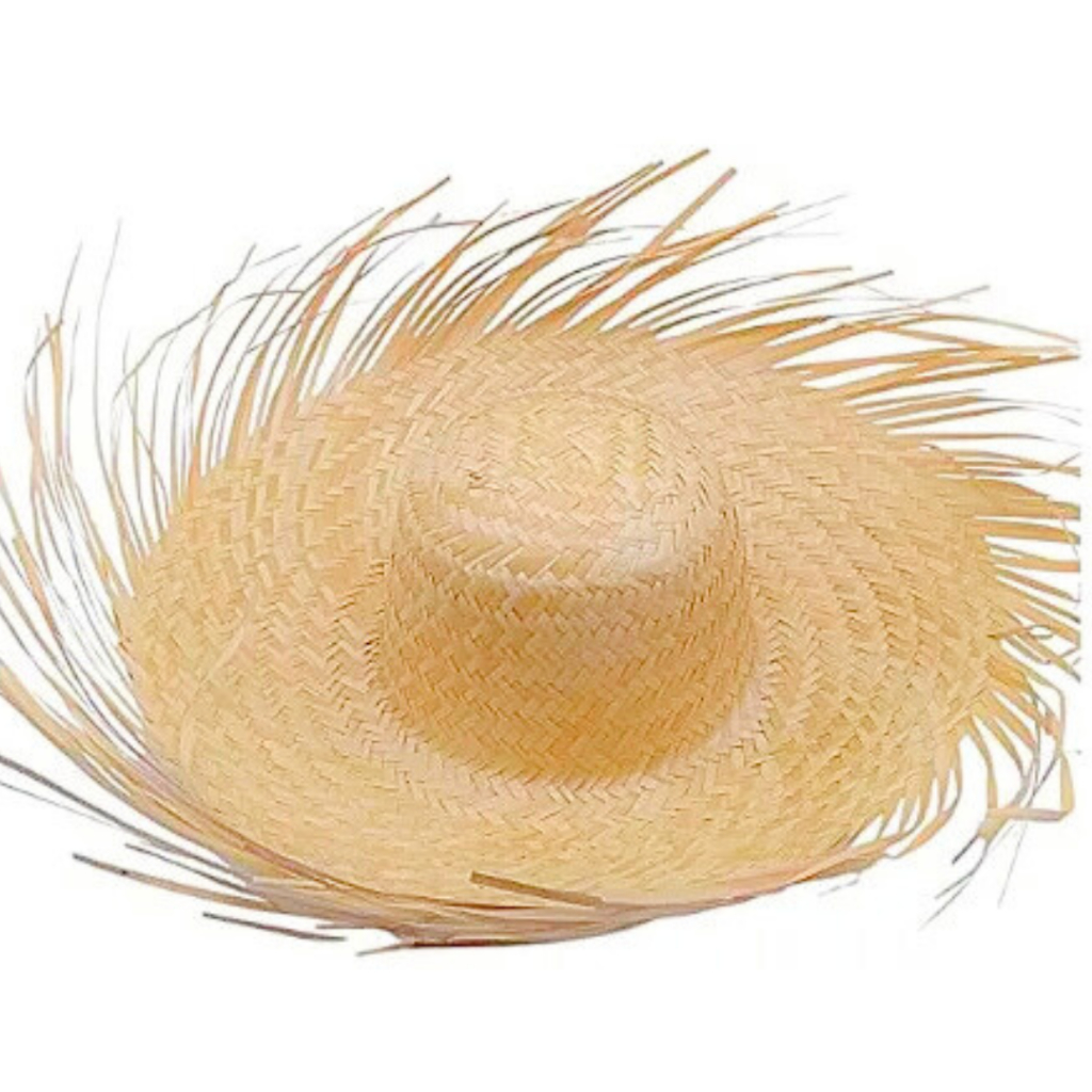 100 Chapéu de Palha Caipira Desfiado Adulto Festa Junina Arraiá São João Chapéu Caipira Adulto Fazendinha