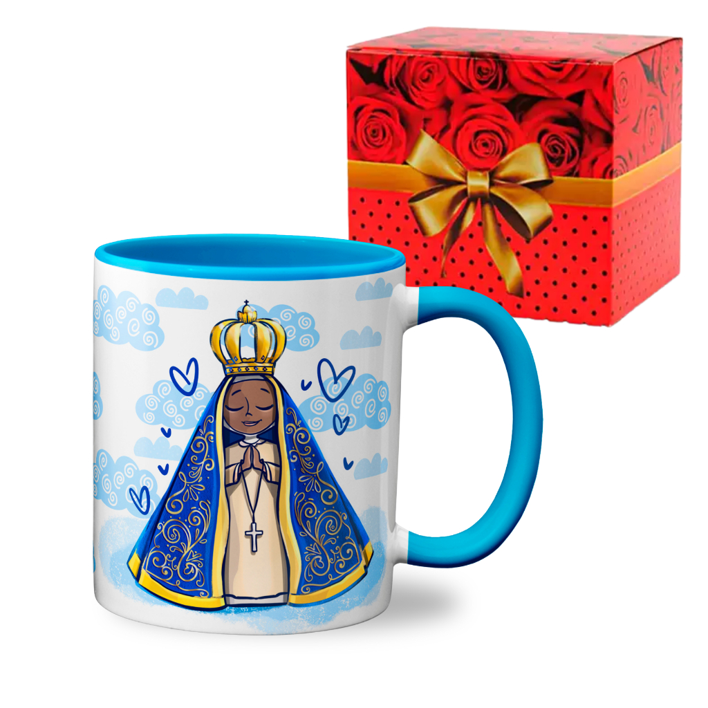 Caneca Padroeira Nossa Senhora Aparecida Guie Meus Passos em Oferta na Shopee