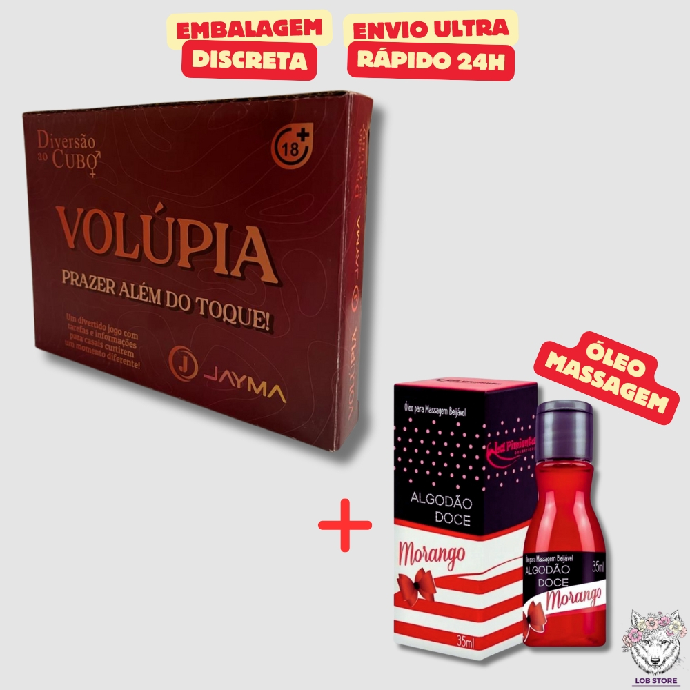 Kit Jogo Casal Erótico Volúpia + Óleo Massagem Beijável Algodão Doce - Sexy Shop Sexy Shop Sexshop em Oferta na Shopee