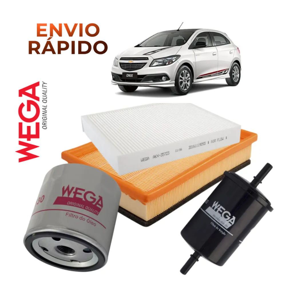 Kit Troca Filtros GM Onix Prisma Cobalt Spin 1.0 1.4 2012 a 2020 Envio Rapido em Oferta na Shopee