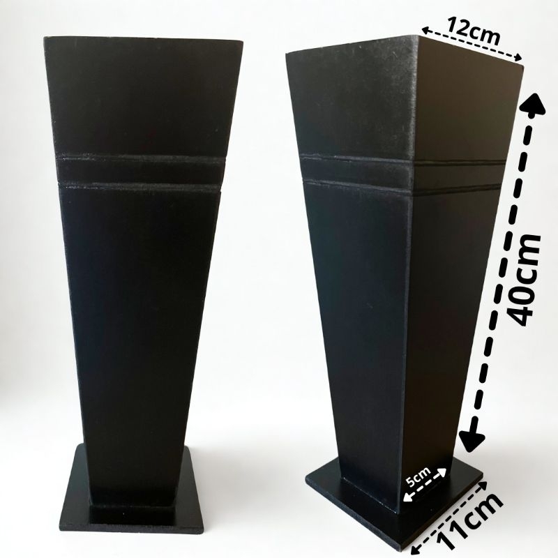 Vaso Tulipa em MDF, Medidas 40X12X11 Para Escritório, Sala, Casamentos, Festas, Escritório, Arranjos de Flores e Enfeite