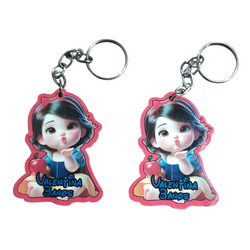 Kit Chaveiros MDF com Adesivo Fotográfico Branca de Neve Baby Personalizados em Oferta na Shopee