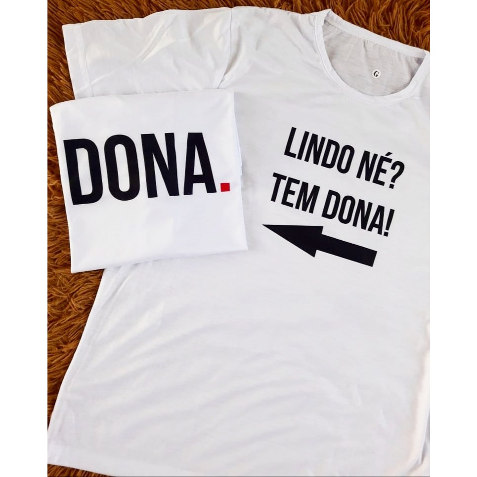 Kit de Camisetas para Casal Lindo né? Tem Dona Camiseta para Casal