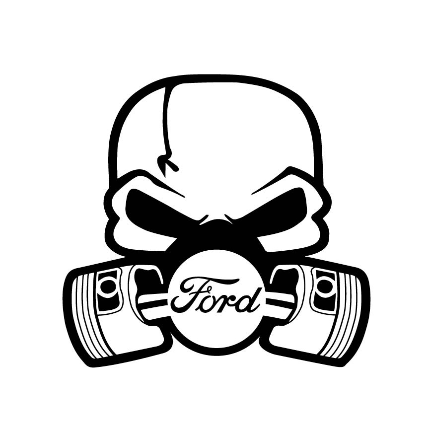 Adesivo Ford Caveira Mascara Turbo Rebaixado Skull adesivo para carro vidro lataria