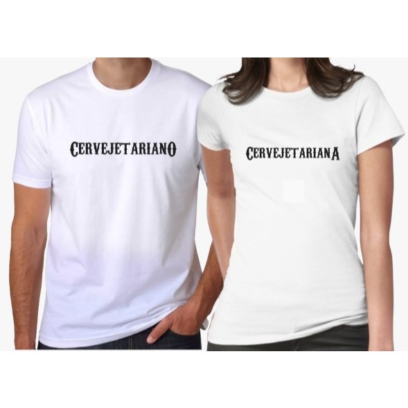 Camisetas de Casal Cervejetariano Cervejetariana Kit de Casal