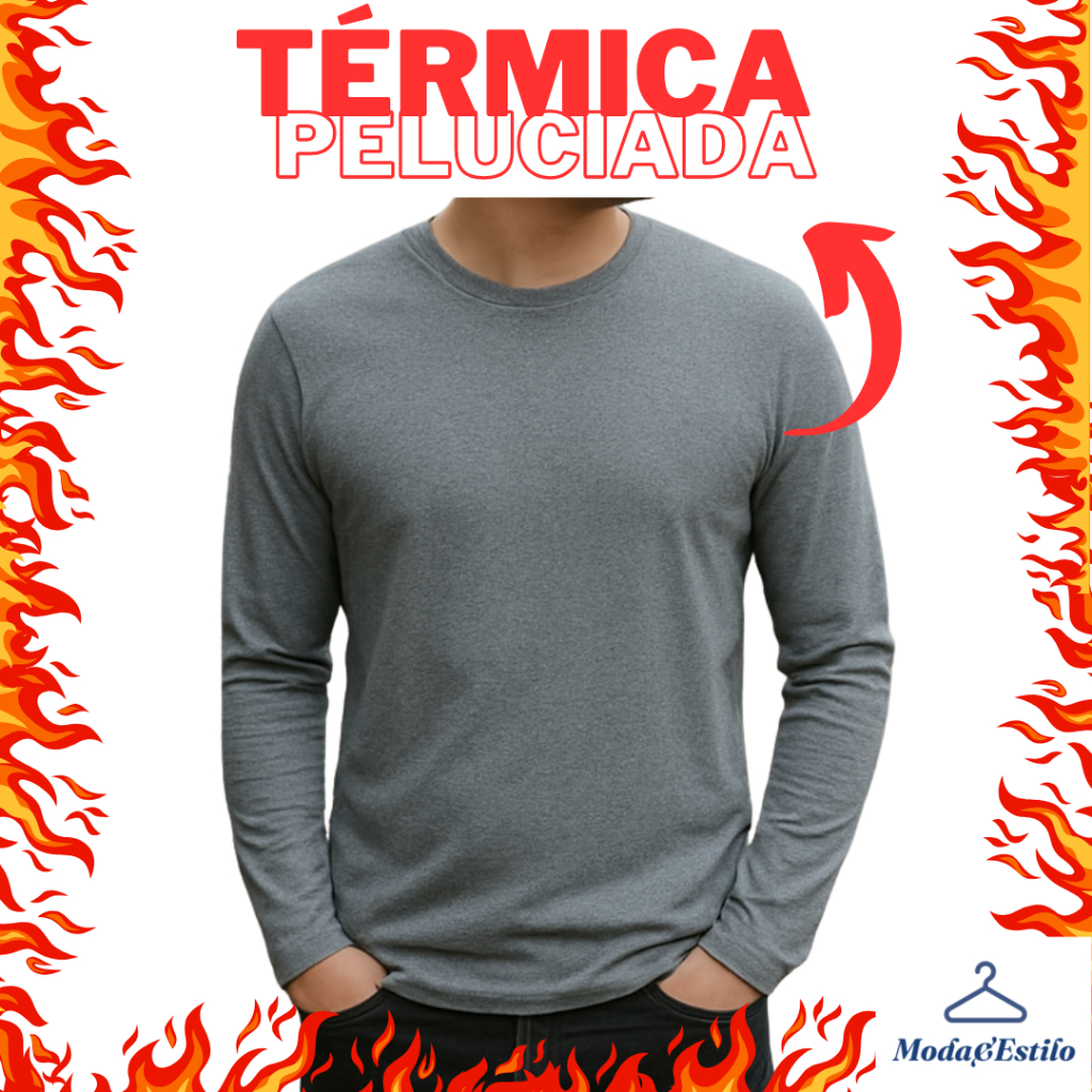 Blusa de Frio Segunda Pele Térmica Manga longa Masculina em Oferta na Shopee