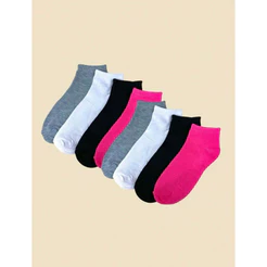 Kit 24 Pares de Meias Soquete Cano Curto Adulto Feminina LISAS Cores Delicadas