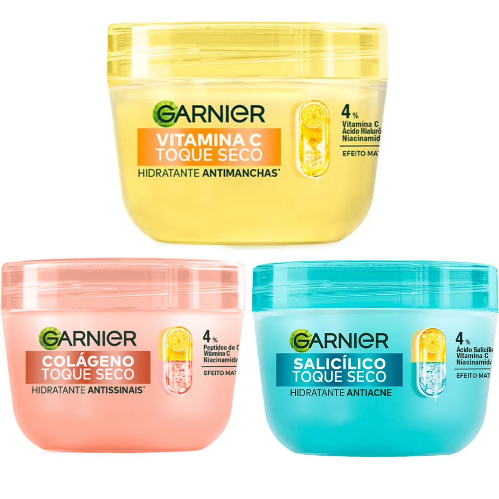 Hidratante Facial Garnier Antimanchas Antissinais Antiacne 85G Niacinamida Hialurônico Salicílico em Oferta na Shopee
