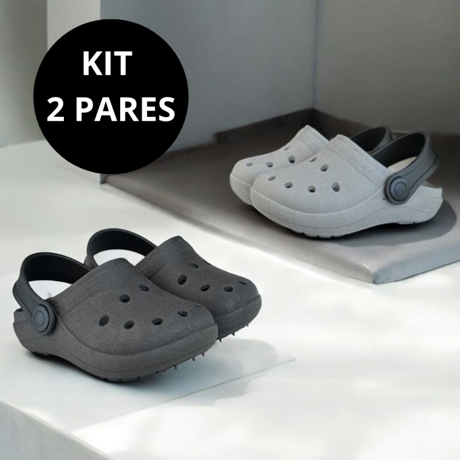 Kit 2 Pares Babuche para Menino Sandália Infantil Premium em Oferta na Shopee