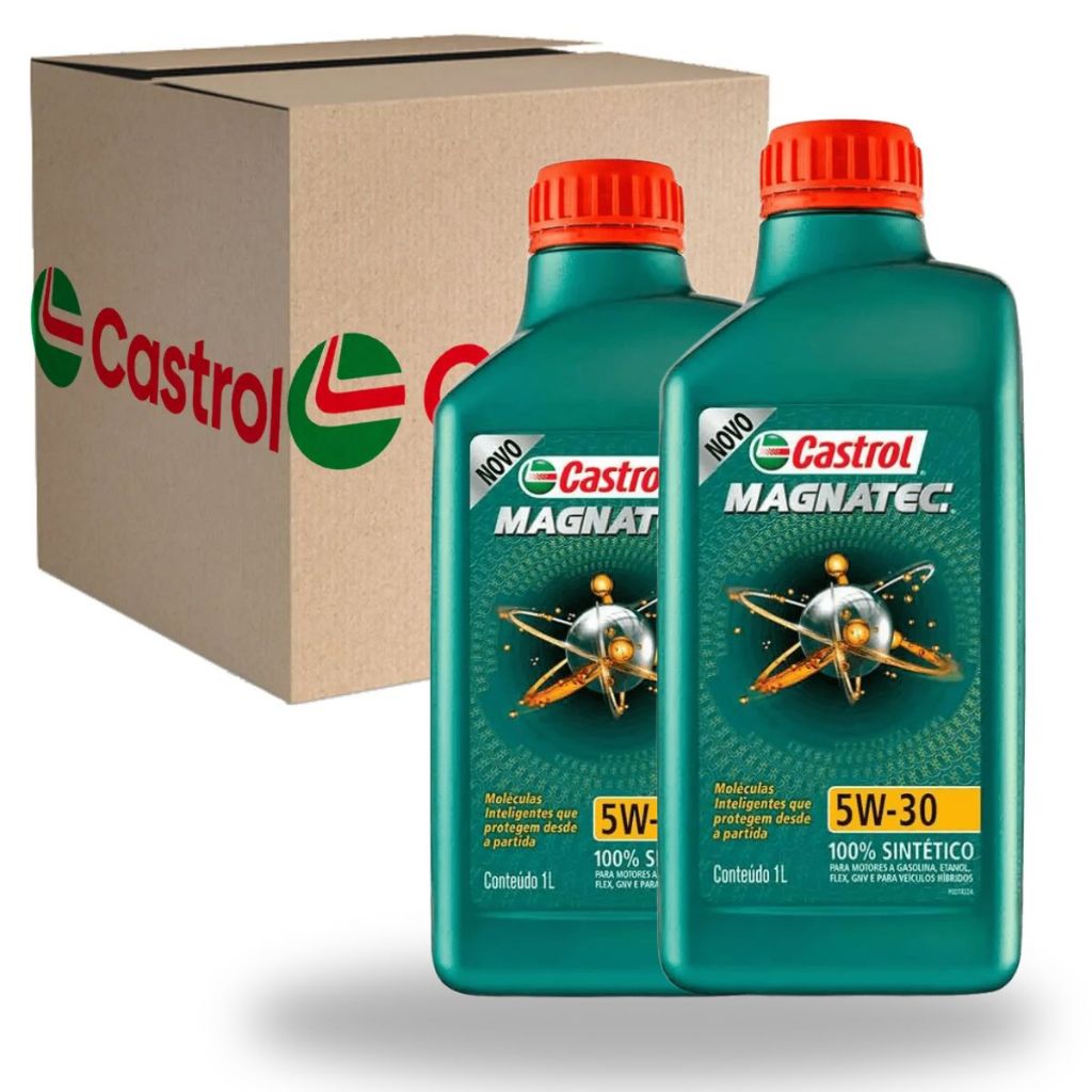 Kit 2 Oleos Lubrificante Magnatec 5w30 Sintético SAE API SP Original Castrol em Oferta na Shopee