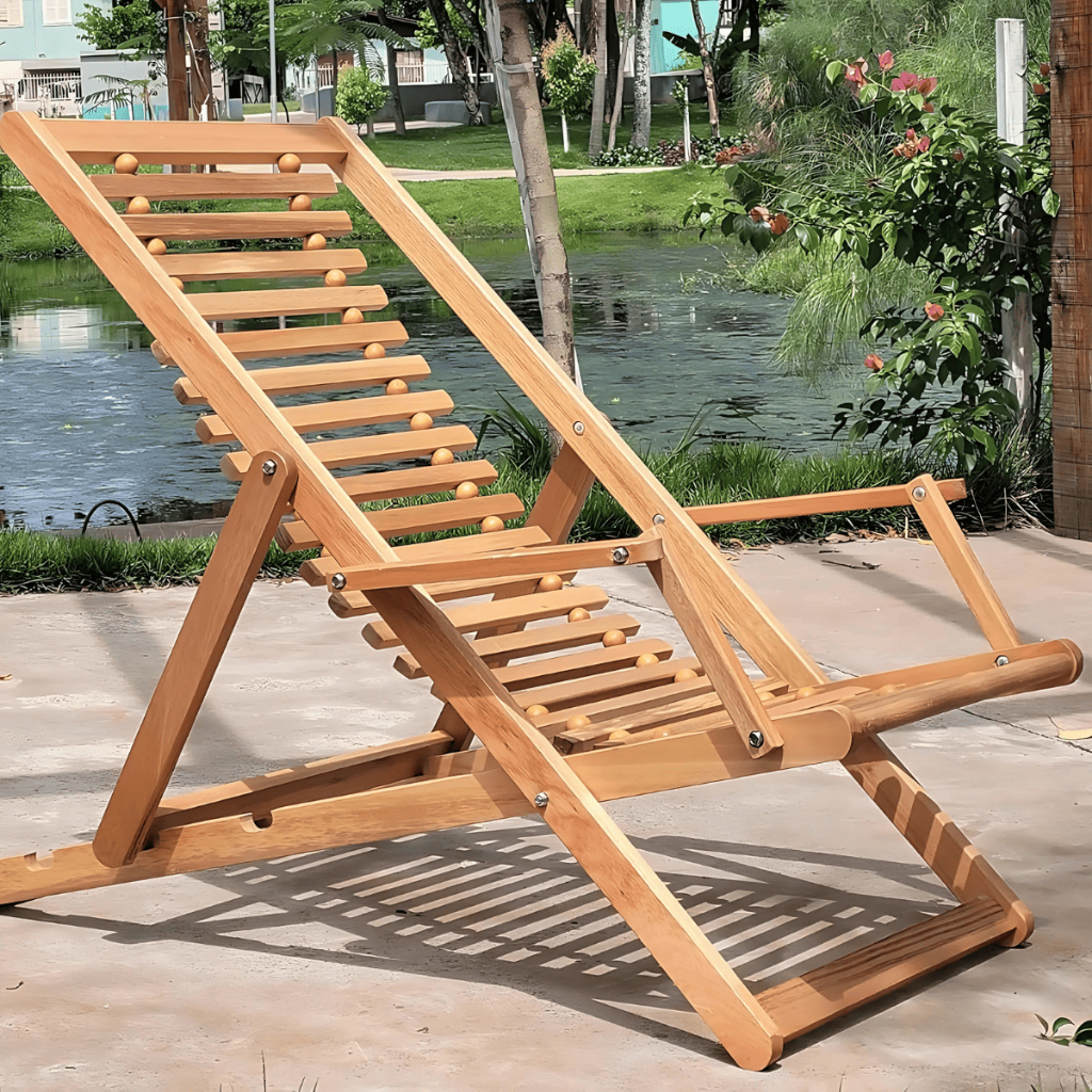 Espreguiçadeira de Praia Madeira: Onde Comprar | BuscaProdutos
