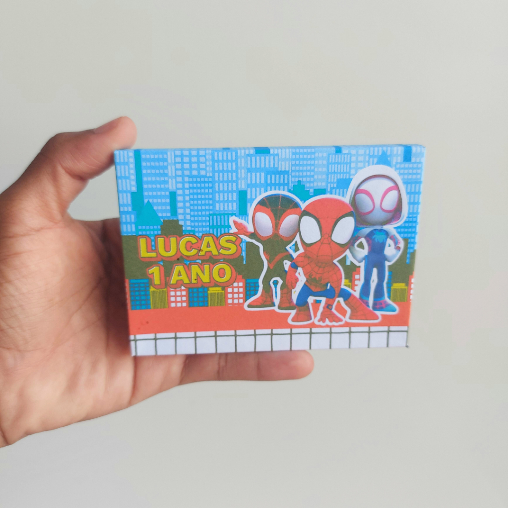 caixa porta kit kat do tema HOMEM ARANHA CUTE /kit festa lembrancinha personalizada/mimo/aniversário