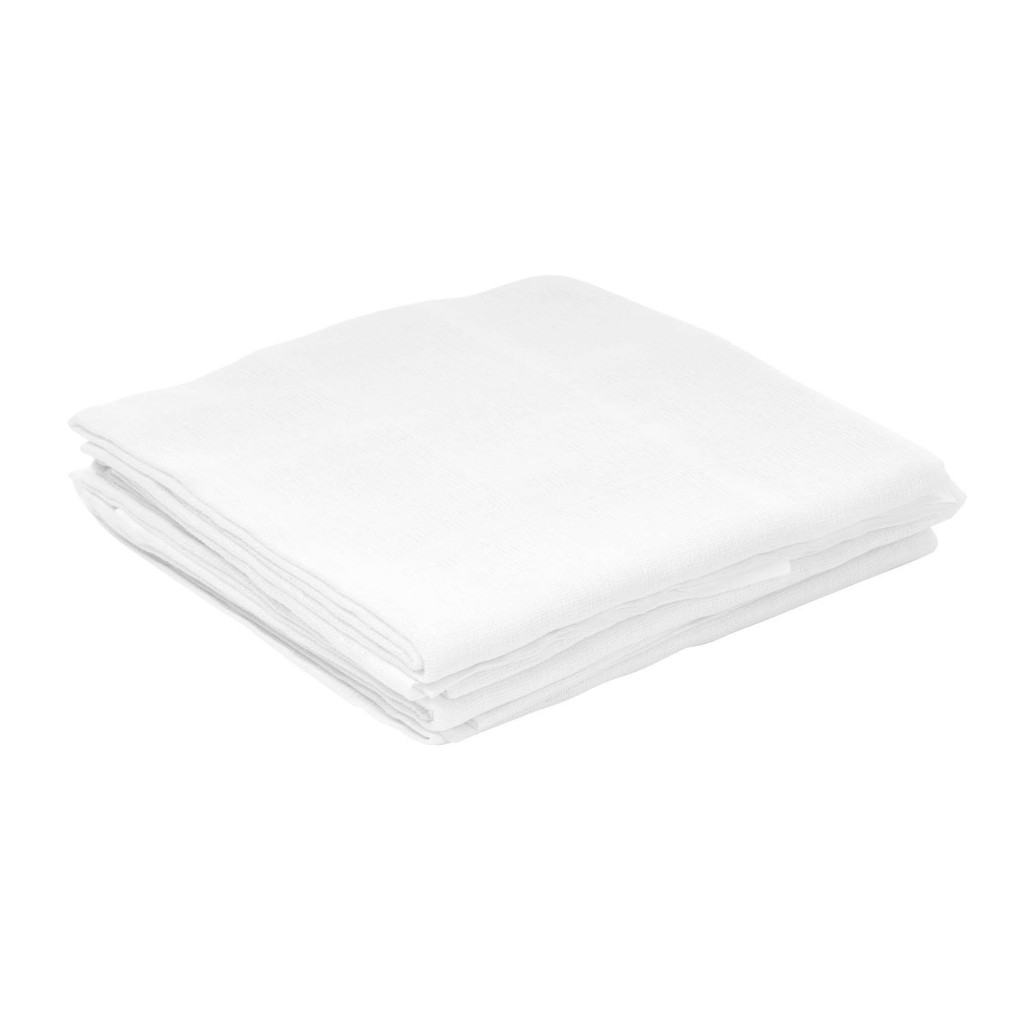 Fralda Luxo de pano c/ 5 unid para Bebê Pinte e Borde Incomfral Branca 70x70
