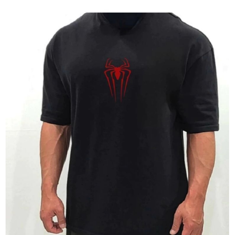 Camisa Camiseta Oversized Masculina Bodybuilder Treino Musculaçâo fit Estampa Aranha streetwear