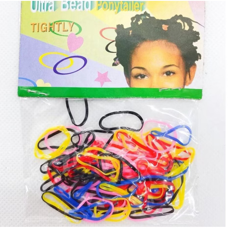 Kit Pacote de Elástico de Silicone Colorido Neon para Cabelo Xuxinha Rabicó Gominha Liguinha