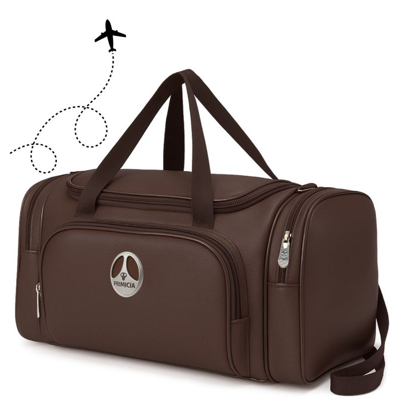 Bolsa de viagem Primicia Mala de Bordo Premium10kg Tamanho Média Com zíper Firenze Café - Original