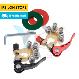 Kit Com 2 Conectores - 12v 24v Positivo & Negativo Automotivo Bateria Terminal Cabo Braçadeira de Liberação Rápida Carro em Oferta na Shopee