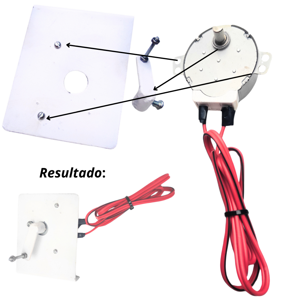 Motor chocadeira 110v suporte manivela para viragem dos ovos. em Oferta na Shopee