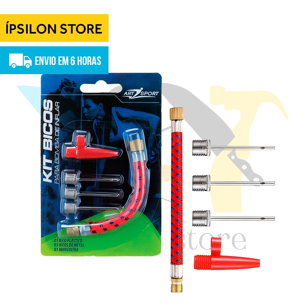 Kit Bicos Para Encher Inflar Bolas Piscinas 5 Peças