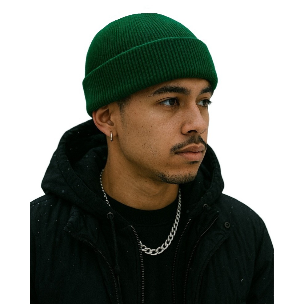 Touca rap de lã curta rasa curtinha gorro estilo marinheiro lenhador sailor docker raper street wear
