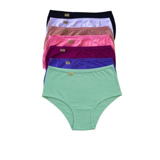 Kit c/ 5 Calcinha Gestante Pós Parto Hot Pants Cintura Alta Cós Alto em Oferta na Shopee
