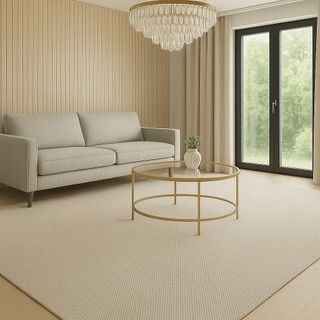 Tapete Grande 3,00 M X 2,00 M Navalhado Bege Sala Quarto Escritório Moderno Elegante Anti…