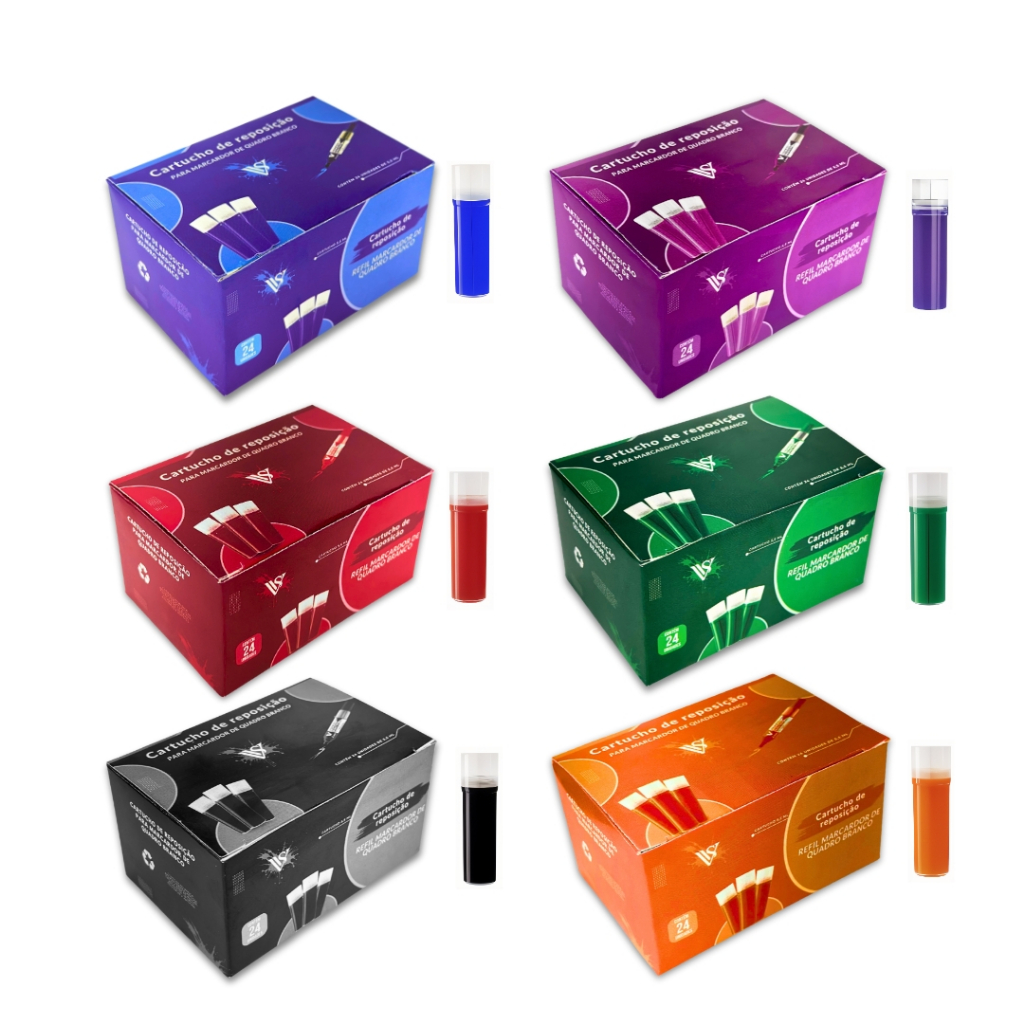 Recarga Do Pincel Pilot Board Master Caixa c/ 24 Unidades - NÃO MANCHA O QUADRO em Oferta na Shopee