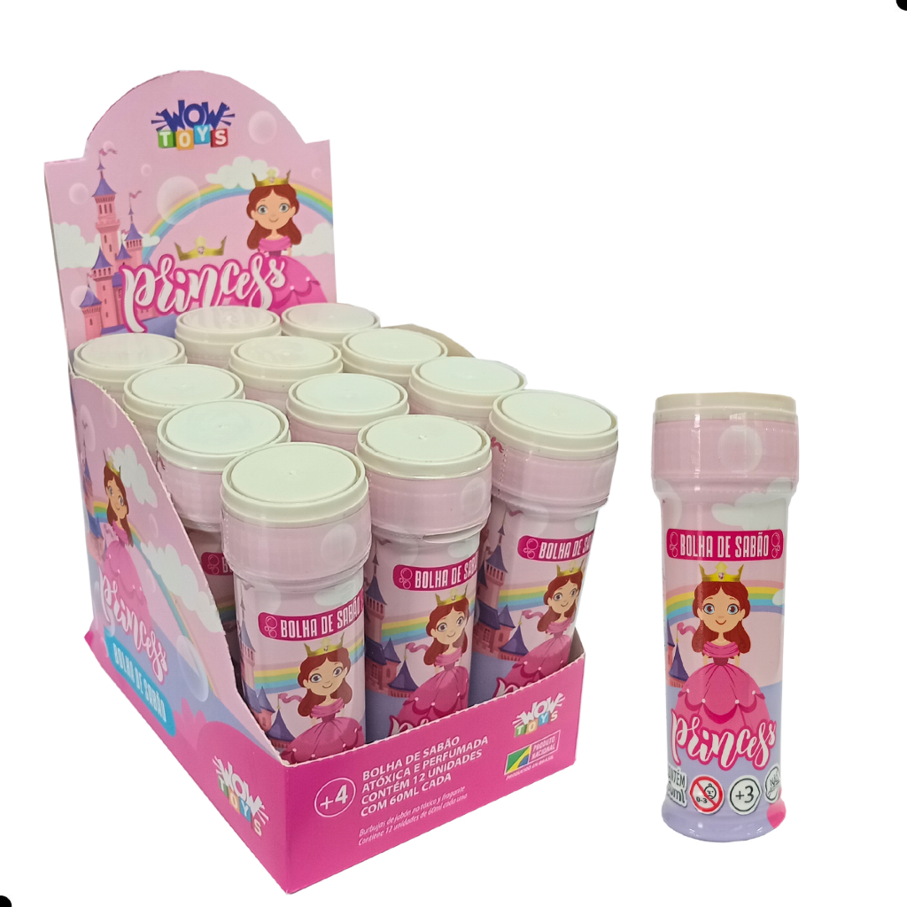Kit 12 Bolha De Sabão Princesa Castelo 60ml Lembrancinha aniversário infantil bolinha prenda festa em Oferta na Shopee