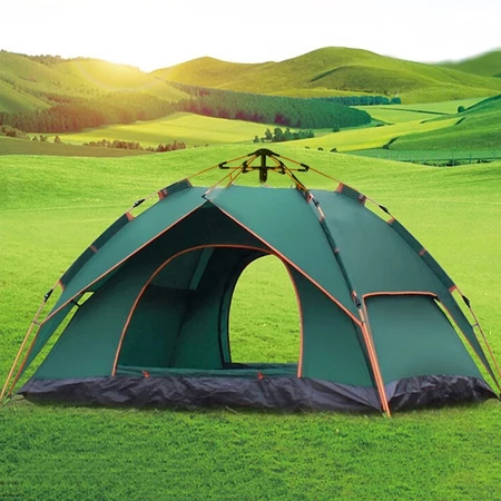 Barraca Impermeável Portátil para Camping 4 Pessoas com Dois Andares 200x210x135cm Ideal para Praia
