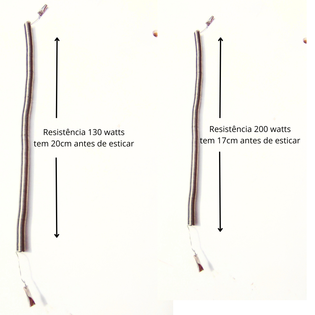 Resistência para aquecimento de chocadeira de 30 a120 ovos 110v ou 220v 130wats ou 200 wats — imagem 2 de 2