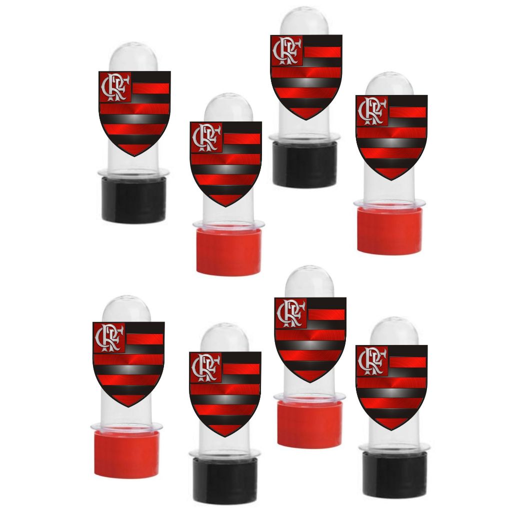 TUBETES  + APLIQUE  FLA_MENGO Para lembrancinhas e enfeites  aniversários e comemorações em Oferta na Shopee