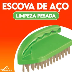Escova De Aço Manual 6 Fileiras Escova De Aço Limpeza Pesada Escova Aço Limpa Grelha