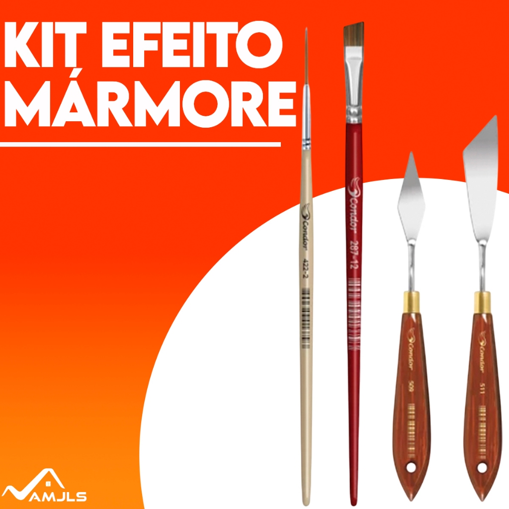 Kit Aplicação do Efeito Mármore 4 peças - CONDOR