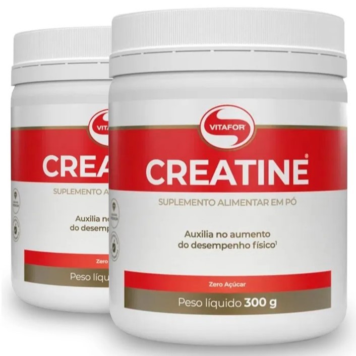 Kit 2 Creatina Monohidratada Creatine Vitafor Em Pó 300g