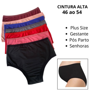 Calcinha Gestante Hot Pants Pos Parto Cintura Alta Senhora Plus Size Calçola Gravida em Oferta na Shopee
