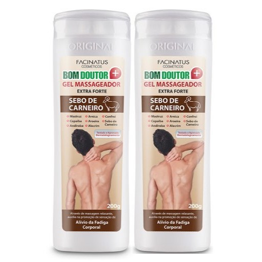 Kit Com 2 Gel Massageador Bom Doutor - Sebo de Carneiro - Facinatus em Oferta na Shopee