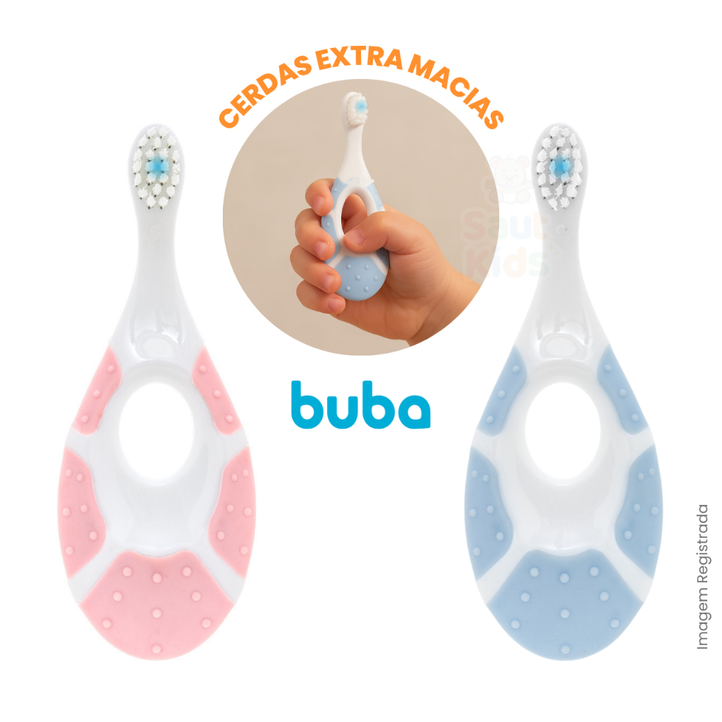 Escova Dentes para Bebê Buba Escova Dental para Bebe Infantil Menino Menina