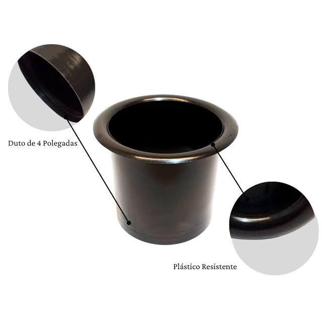 Aeroduto 4 Polegadas | Preto Permak