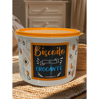 Pote Porta Biscoitos Estampado 2 Litros Plástico Pedreira