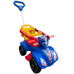 Quadriciclo Azul 1 a 3 anos até 35Kg Dog Menino Carro Passeio - Reforçado e com Ajustes de Altura - QUEEN SHOP
