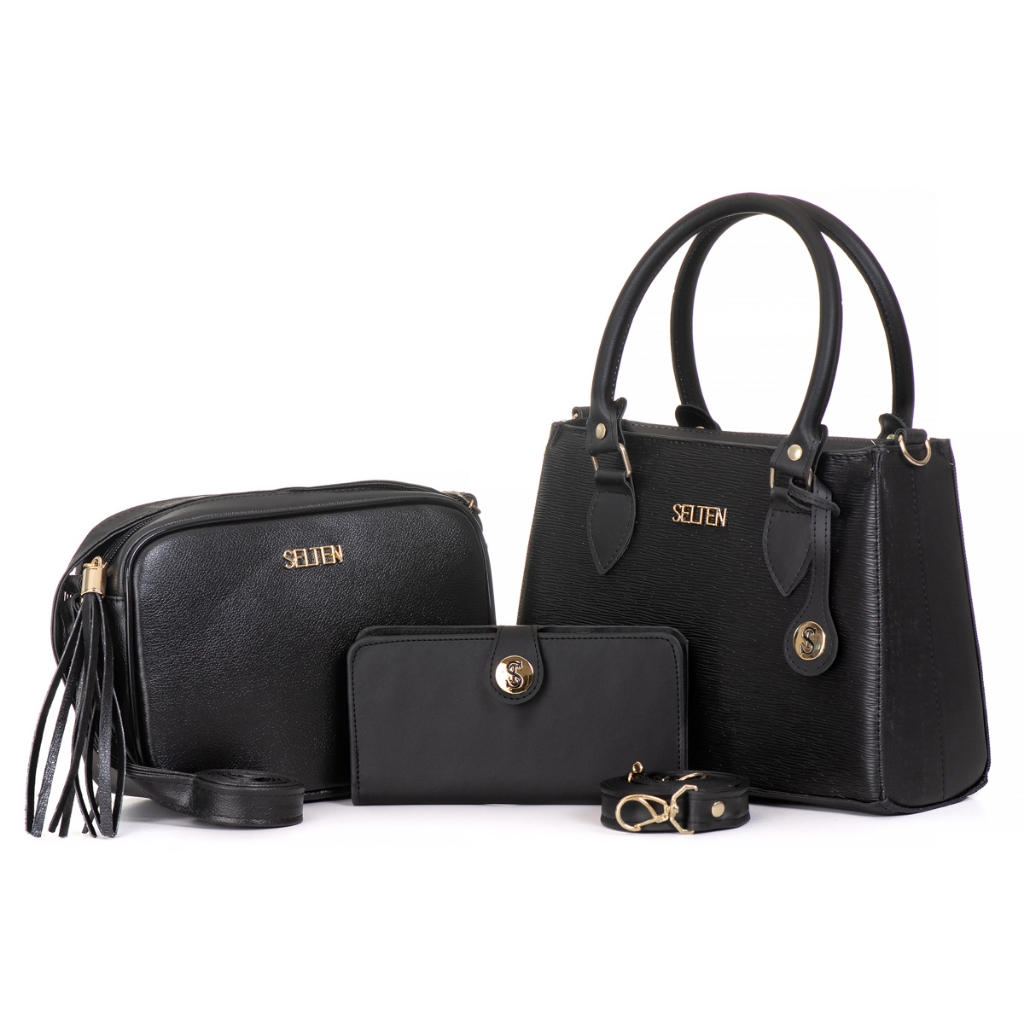 Kit Bolsa Pequena E Media Feminina Transversal Com Carteira