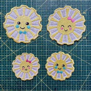 Patch bordado termocolante sol em Oferta na Shopee